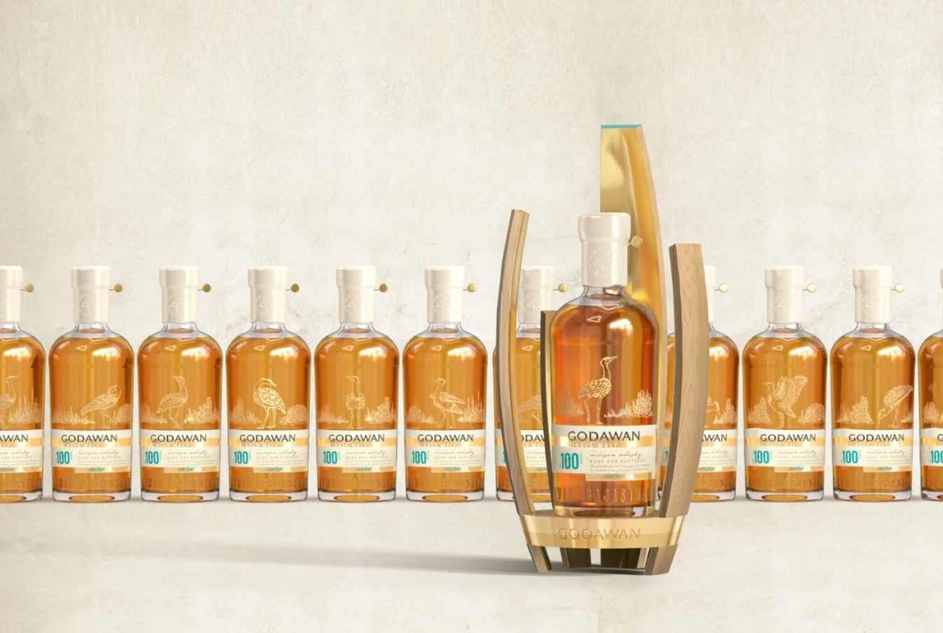 Godawan 100系列包裝設計——一種稀有且獨特的威士忌，用于拯救稀有物種。